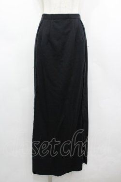 画像1: alice auaa / 後ろボタンロングスカート 3 黒 I-26-03-19-097-AA-SK-SA-ZI