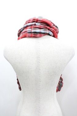 画像2: PINK HOUSE / チェックマフラー  赤チェック I-26-03-19-104-LO-ZA-SA-ZI