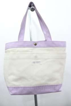 画像2: PINK HOUSE / ロゴ＆Teddyワッペン付きバッグ  オフｘラベンダー I-26-03-19-110-LO-BG-SA-ZI