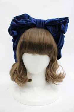 画像1: Hoshibako Works / お人形風ラッピングリボンカチューシャ  青 I-26-03-19-114-LO-AC-SA-ZI
