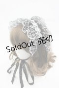 Moi-meme-Moitie / バラ十字オリジナルレースヘッドドレス  黒Ｘ白 I-26-03-19-117-MO-AC-SA-ZI