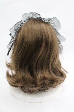 画像3: Moi-meme-Moitie / バラ十字オリジナルレースヘッドドレス  黒Ｘ白 I-26-03-19-117-MO-AC-SA-ZI