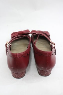 画像2: axes femme kawaii / クロスベルトリボンパンプス L ボルドー I-26-03-19-123-AX-SH-SA-ZI