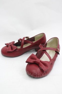 画像3: axes femme kawaii / クロスベルトリボンパンプス L ボルドー I-26-03-19-123-AX-SH-SA-ZI