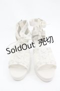 axes femme / カットワークレースサンダル M アイボリー I-26-03-19-125-AX-SH-SA-ZI