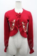 Chalmiere / いちご刺繍ニットボレロ M 赤 I-26-03-19-014-0-TO-SA-ZI
