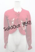 Chalmiere / いちご刺繍ニットボレロ M 赤 I-26-03-19-014-0-TO-SA-ZI
