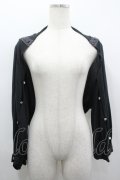 axes femme / 巻き薔薇パールボレロ  黒 I-26-03-19-015-AX-TO-SA-ZI