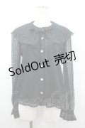 Ank Rouge / レース長袖ブラウス  黒 I-26-03-19-002-CA-BL-SA-ZI