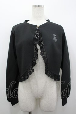 画像1: m petit by misako / MSKバラBフリルボレロ L 黒 I-26-03-19-021-LO-TO-SA-ZI