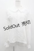 Moi-meme-Moitie / シャーリングスリーブブラウス  白 I-26-03-19-023-MO-BL-SA-ZI