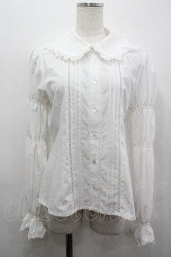画像1: Moi-meme-Moitie / シャーリングスリーブブラウス  白 I-26-03-19-023-MO-BL-SA-ZI