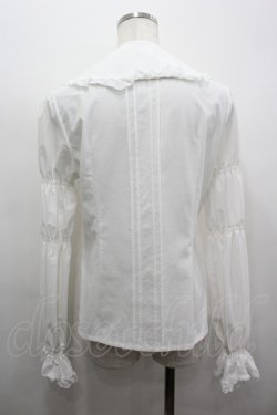 画像2: Moi-meme-Moitie / シャーリングスリーブブラウス  白 I-26-03-19-023-MO-BL-SA-ZI