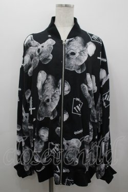 画像1: TRAVAS TOKYO / /Logo bears over size chiffon blouson  黒 I-26-03-19-024-PU-JA-TE-ZI