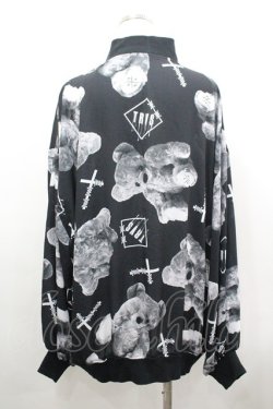 画像3: TRAVAS TOKYO / /Logo bears over size chiffon blouson  黒 I-26-03-19-024-PU-JA-TE-ZI