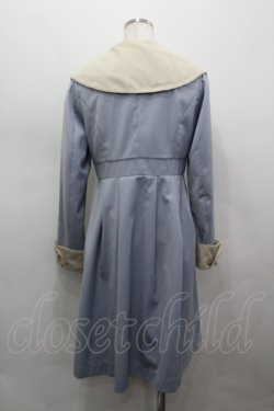 画像4: an another angelus / ウエスト2ボタンコート  サックスＸアイボリー I-26-03-19-030-CA-CO-SA-ZI