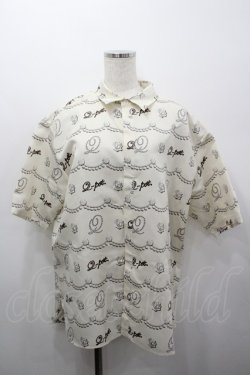 画像1: Q-pot. / パールホイップシャツ ユニセックス 白 I-26-03-23-001-QP-BL-SA-ZI