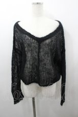 画像1: Katie / PUNKY PUNKY v neck knit  黒 I-26-03-23-037-LO-TO-SA-ZT493 (1)