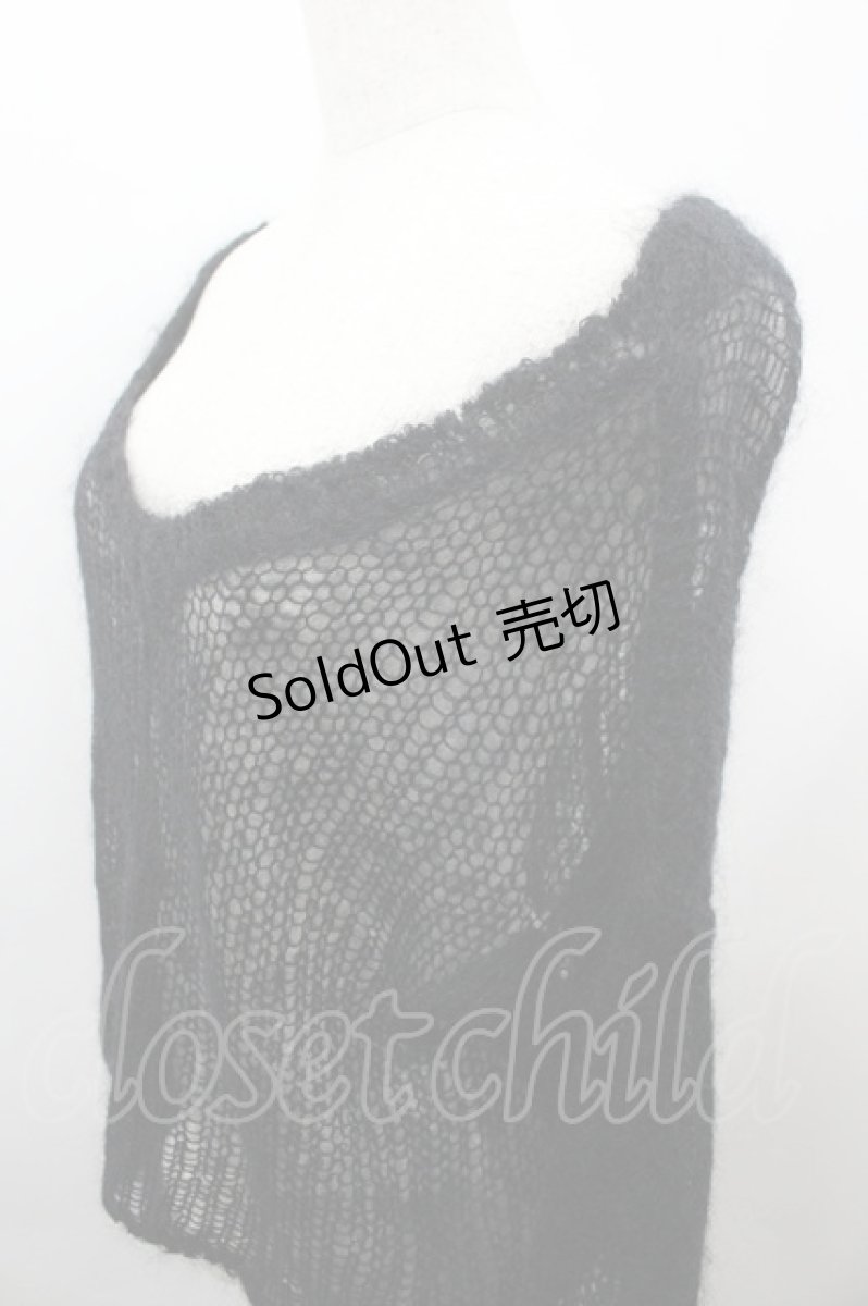 画像2: Katie / PUNKY PUNKY v neck knit  黒 I-26-03-23-037-LO-TO-SA-ZT493 (2)
