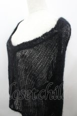 画像2: Katie / PUNKY PUNKY v neck knit  黒 I-26-03-23-037-LO-TO-SA-ZT493 (2)