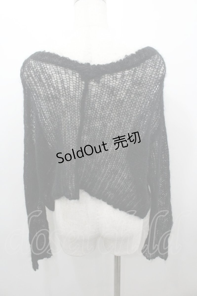 画像3: Katie / PUNKY PUNKY v neck knit  黒 I-26-03-23-037-LO-TO-SA-ZT493 (3)