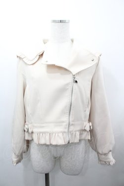 画像1: Honey Cinnamon / ハートバックルライダース F ベージュ I-26-03-23-039-LO-CO-TE-ZI