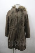 axes femme / ボアライナー付きモッズコート  カーキ I-26-03-23-040-AX-CO-SA-ZI
