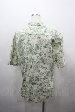 画像3: Q-pot. / パティスリー Q-pot.ドレスシャツ ユニセックス アイボリーｘグリーン I-26-03-23-004-QP-BL-SA-ZI