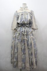 Hoshibako Works / ルーセントガーデンセットアップトップス&スカート  サックスＸフラワー I-26-03-23-048-LO-OP-SA-ZI