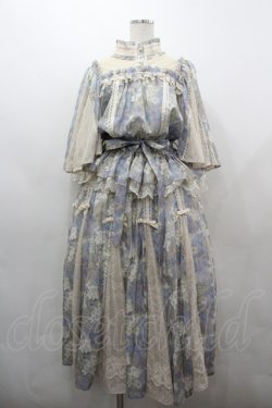 画像1: Hoshibako Works / ルーセントガーデンセットアップトップス&スカート  サックスＸフラワー I-26-03-23-048-LO-OP-SA-ZI