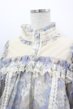 画像2: Hoshibako Works / ルーセントガーデンセットアップトップス&スカート  サックスＸフラワー I-26-03-23-048-LO-OP-SA-ZI