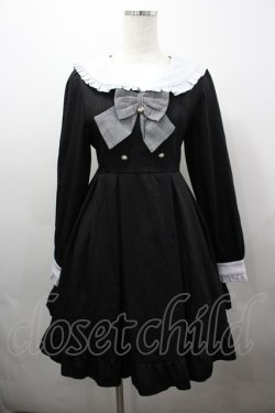 画像1: Amavel / ガーリーフリルデコルテオープンワンピース  黒 I-26-03-23-052-CA-OP-SA-ZI