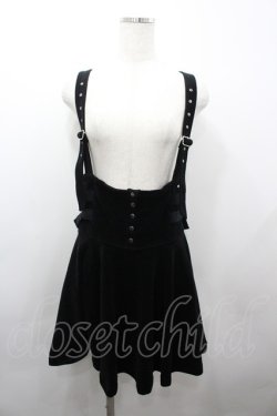 画像1: Katie / TEA&CAKEジャンパースカート  黒 I-26-03-23-064-LO-OP-SA-ZI