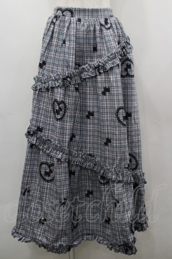 画像1: axes femme kawaii / おさんぽテリア柄スカート  黒 I-26-03-23-067-AX-SK-SA-ZI