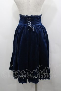 画像3: ichigomikou / フロント刺繍ハイウエストスカート  紺ｘ白ｘゴールド I-26-03-23-068-LO-SK-SA-ZI