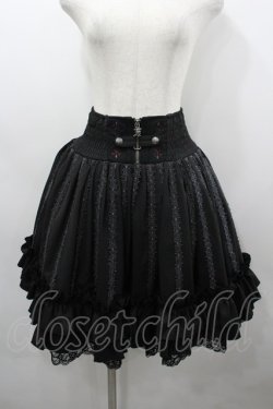 画像1: OZZ ANGELO / レースラインボリュームスカート  黒 I-26-03-23-073-OO-SK-TE-ZI