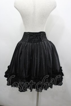 画像3: OZZ ANGELO / レースラインボリュームスカート  黒 I-26-03-23-073-OO-SK-TE-ZI