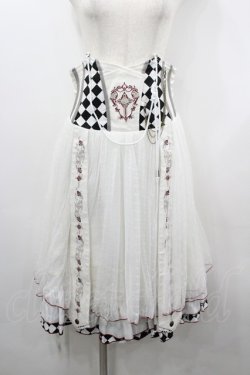 画像1: Ozz oneste / Sunset Roseチュールコルセットスカート  白 I-26-03-23-076-OO-SK-TE-ZI