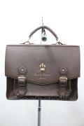 Amavel / Royal Crown A4サッチェルバッグ  ブラウン I-26-03-23-087-CA-BG-SA-ZI
