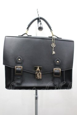 画像1: Amavel / カギ付A4サッチェッルバッグ  黒 I-26-03-23-088-CA-BG-SA-ZI