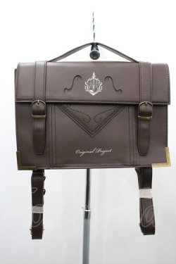 画像1: Retro Fashion / バイオリン柄リュック  ブラウン I-26-03-23-089-LO-BG-SA-ZI