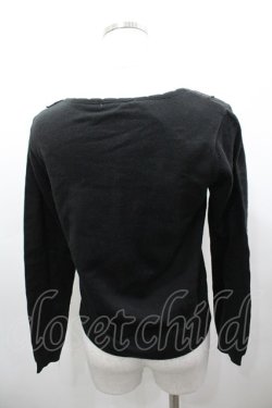 画像3: axes femme / レース＆ローズニットカーディガン  黒 I-26-03-23-009-AX-TO-SA-ZI