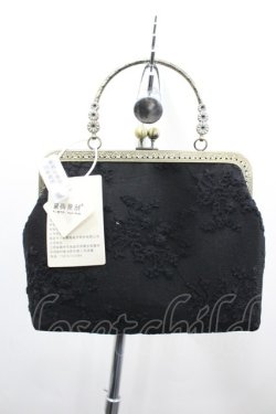 画像2: LOLITAその他(お買取対象外) / 刺繍重ねガマ口ハンドバッグ  黒 I-26-03-23-092-LO-BG-SA-ZI