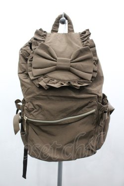 画像1: m petit by misako / TT AM リボンフラップ リュックサック  ブラウン I-26-03-23-093-LO-BG-SA-ZI