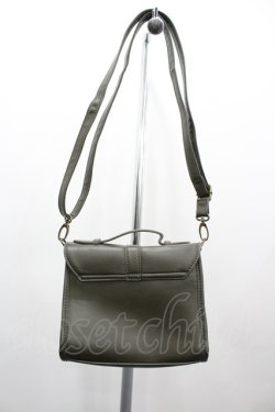 画像2: axes femme / フラップ刺繍スクエアバッグ  カーキ I-26-03-23-098-AX-BG-SA-ZI