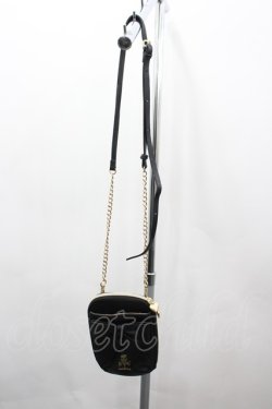 画像1: m petit by misako / AMリボンショルダーバッグ  黒Ｘゴールド I-26-03-23-100-LO-BG-SA-ZI