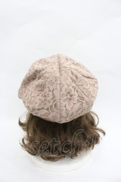 画像3: axes femme / 総レースキャスケット  ベージュ I-26-03-23-112-AX-AC-HR-ZI