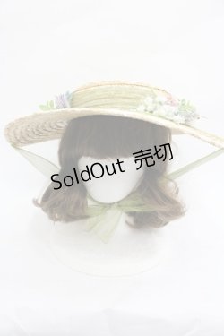 画像1: LOLITAその他(お買取対象外) / フラワーブーケモチーフ麦わらハット  アイボリーＸ白Ｘ緑 I-26-03-23-113-LO-AC-SA-ZI