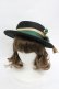 画像1: LOLITAその他(お買取対象外) / バイオリンリボンモチーフハット  黒Ｘ緑 I-26-03-23-117-LO-AC-SA-ZI (1)