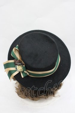 画像3: LOLITAその他(お買取対象外) / バイオリンリボンモチーフハット  黒Ｘ緑 I-26-03-23-117-LO-AC-SA-ZI